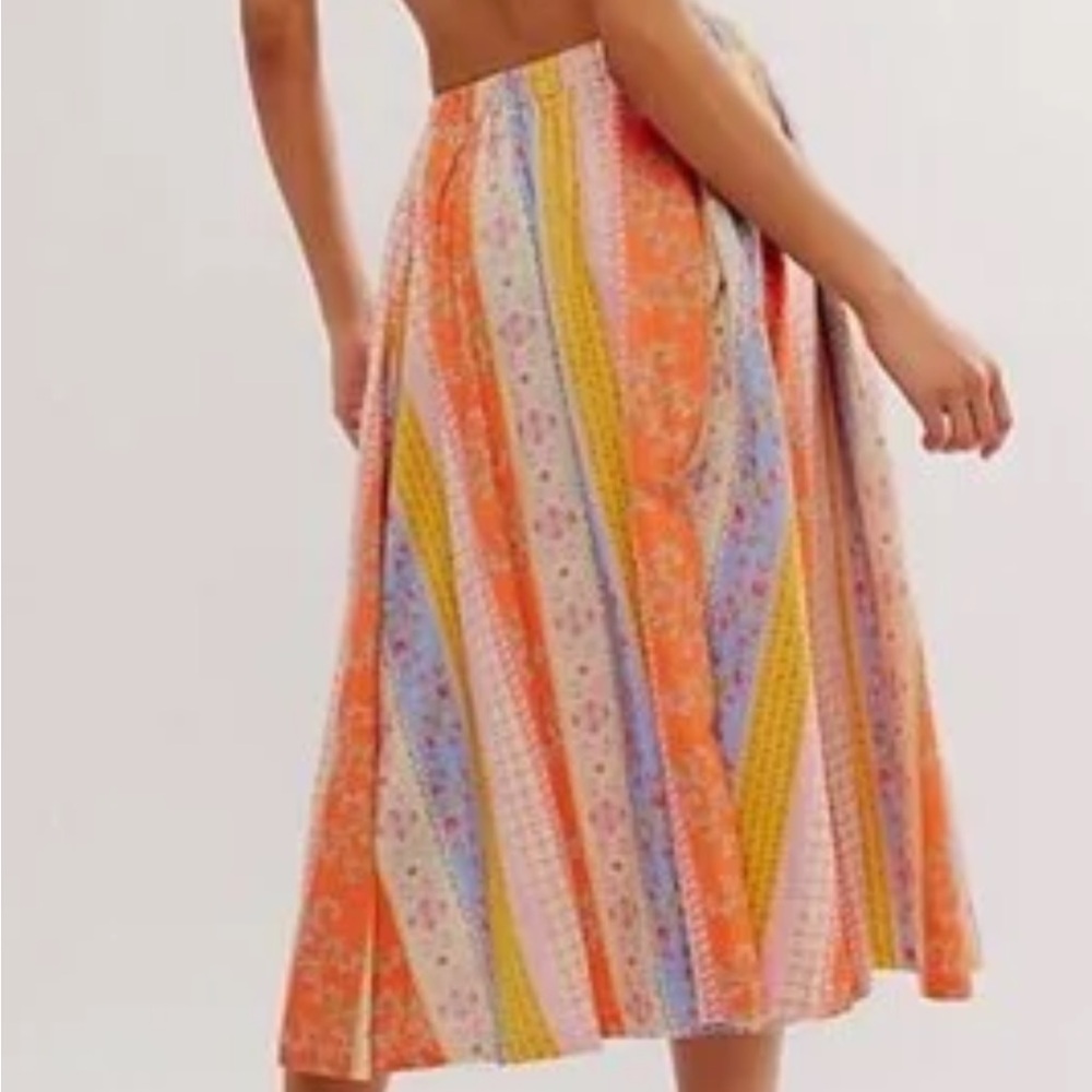 NWT Free People Multi Print As It Was Skirt Set Size Large, L - Picture 4 of 13